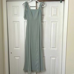 Dressy Collection Bridesmaid Dress - Tie Strap Chiffon Gown with Front Slit